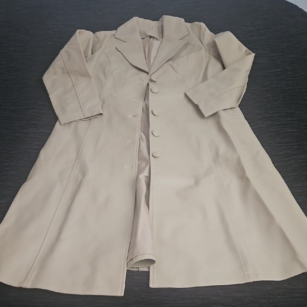 Elegant Cream Long Coat